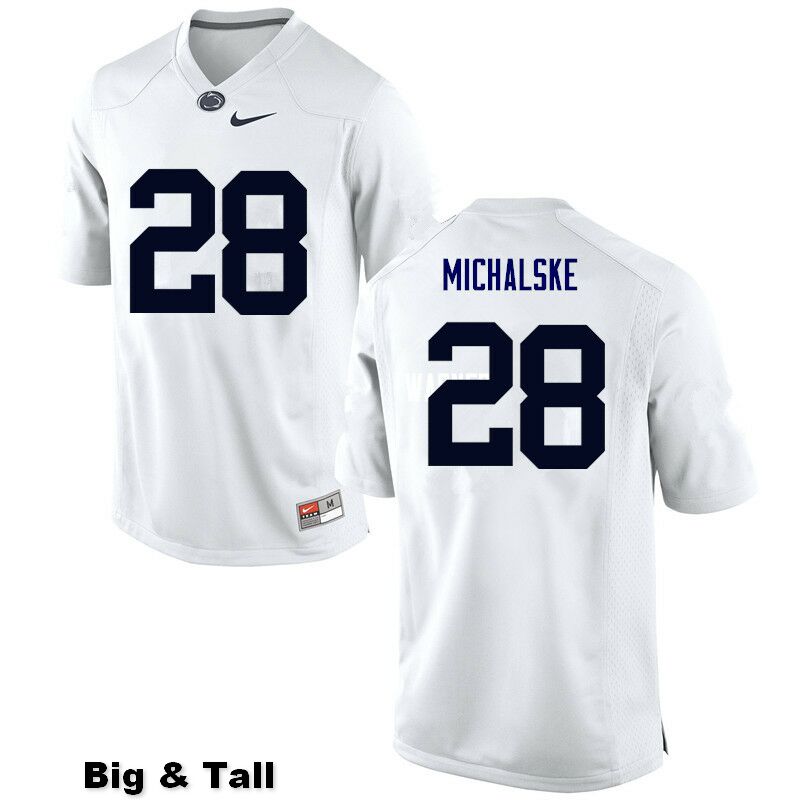 NCAA Nike Men's Penn State Nittany Lions Mike Michalske #28 College Football Authentic Big & Tall White Stitched Jersey SKR2798BQ